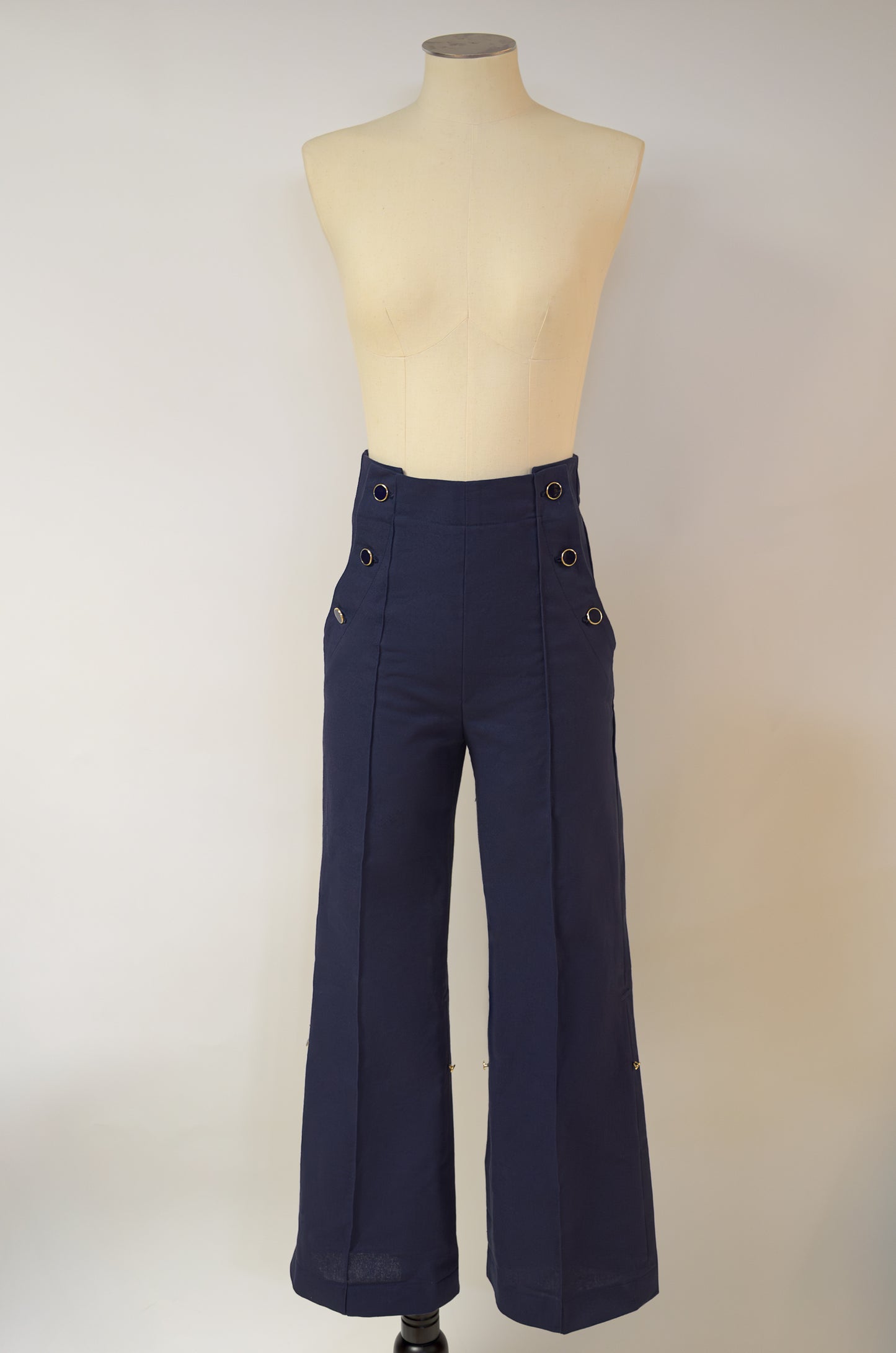 Pantalon à pont en coton : Marius