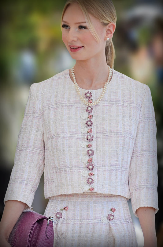 Veste courte en tweed : Mila