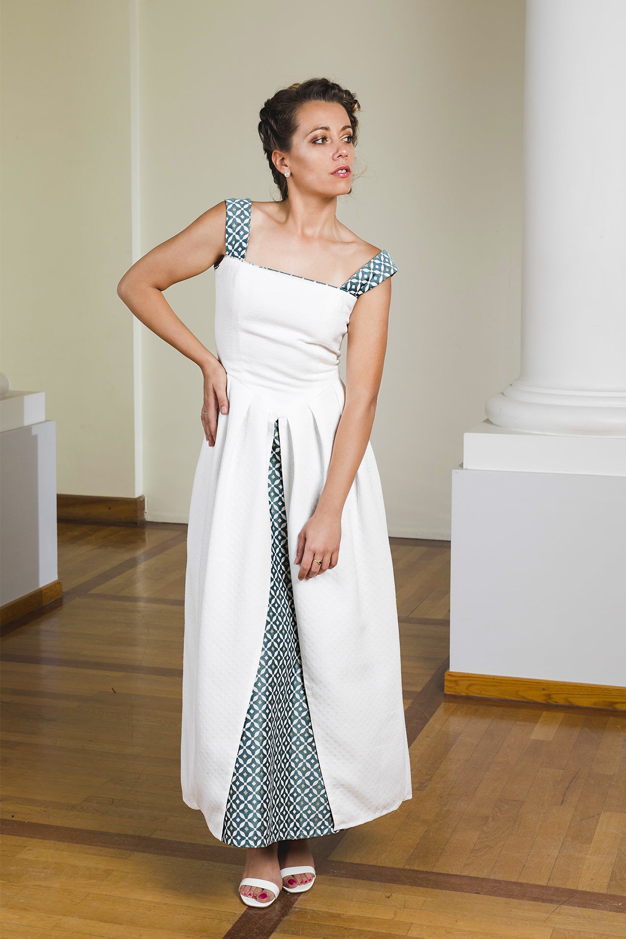 Robe en brocard de coton : Mélina