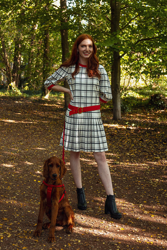 Robe en tartan de laine : Gladys