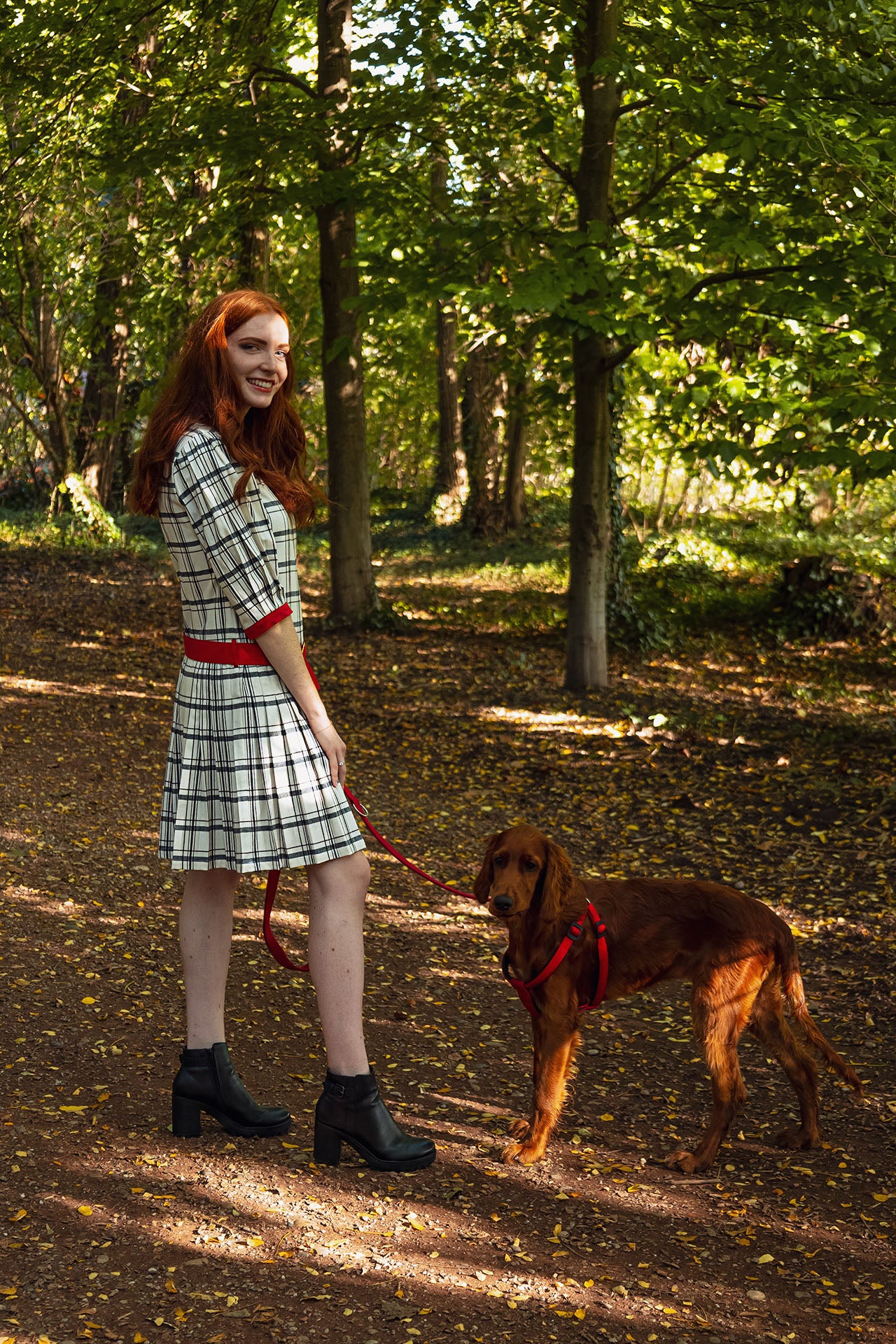 Robe en tartan de laine : Gladys