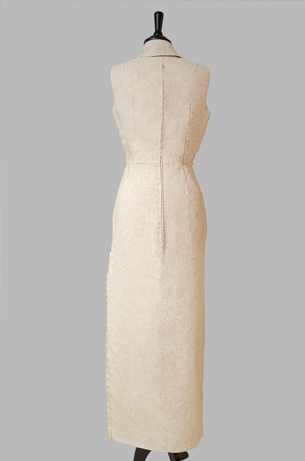 Robe Smoking en lin et coton