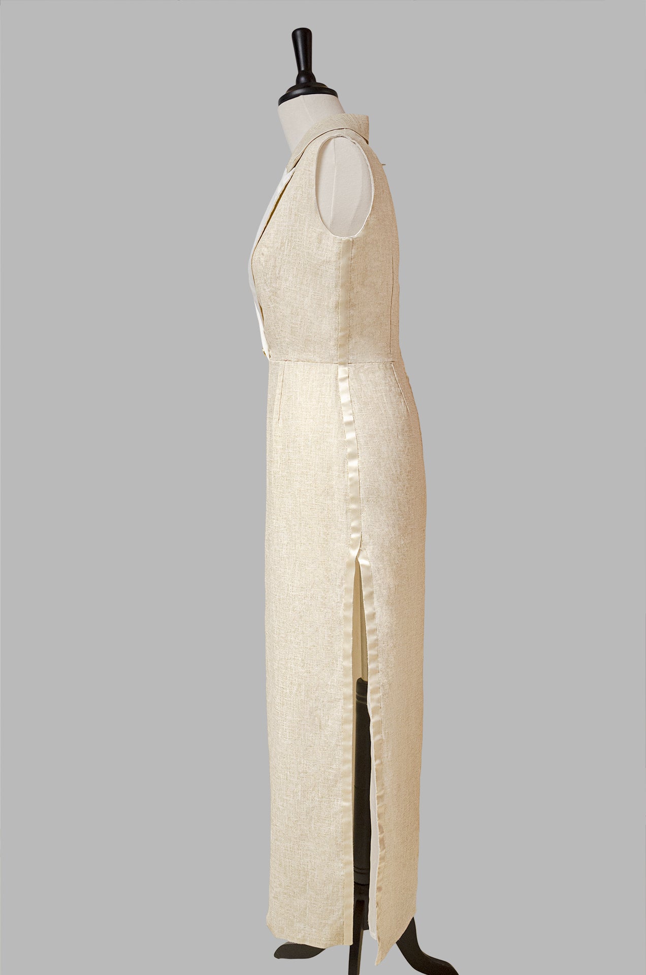 Robe Smoking en lin et coton