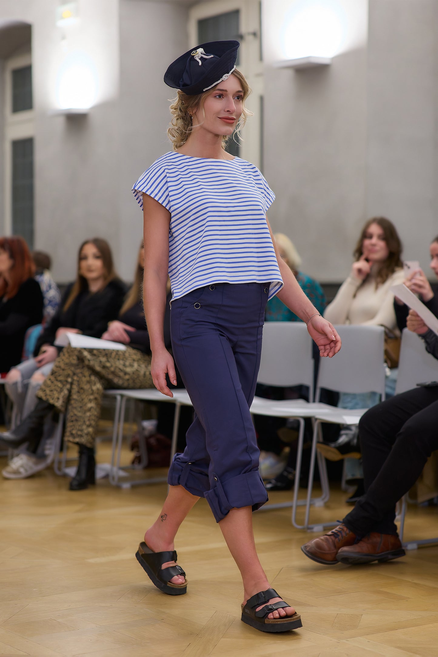 Pantalon à pont en coton : Marius
