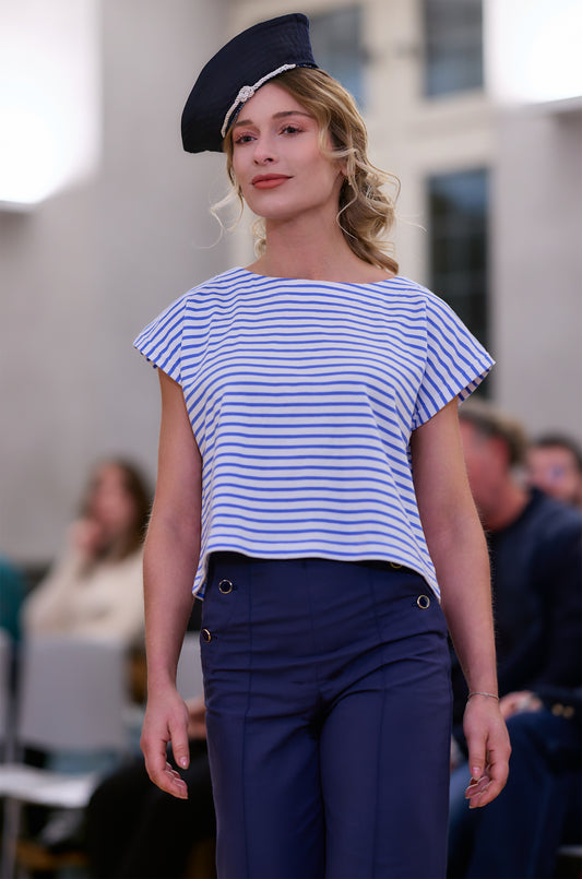 Tshirt marin en coton : Kai manches courtes