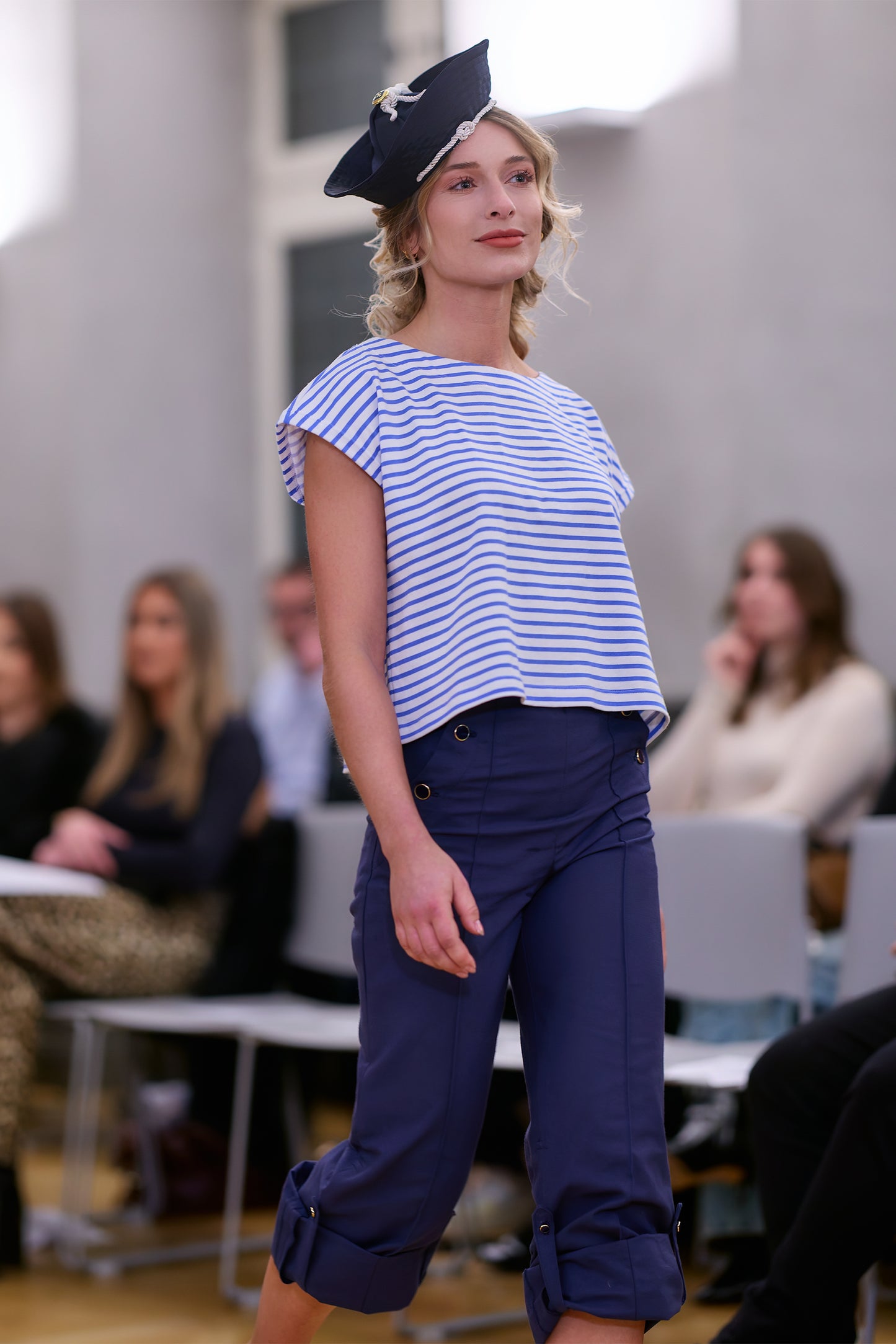 Tshirt marin en coton : Kai manches courtes