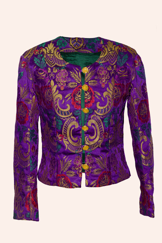 Veste en brocart violet : Sumaq