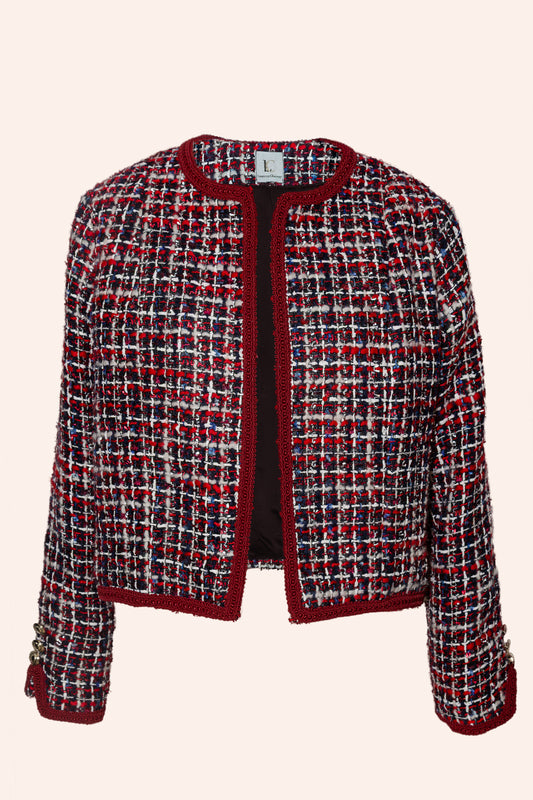 Veste en tweed rouge : Wara