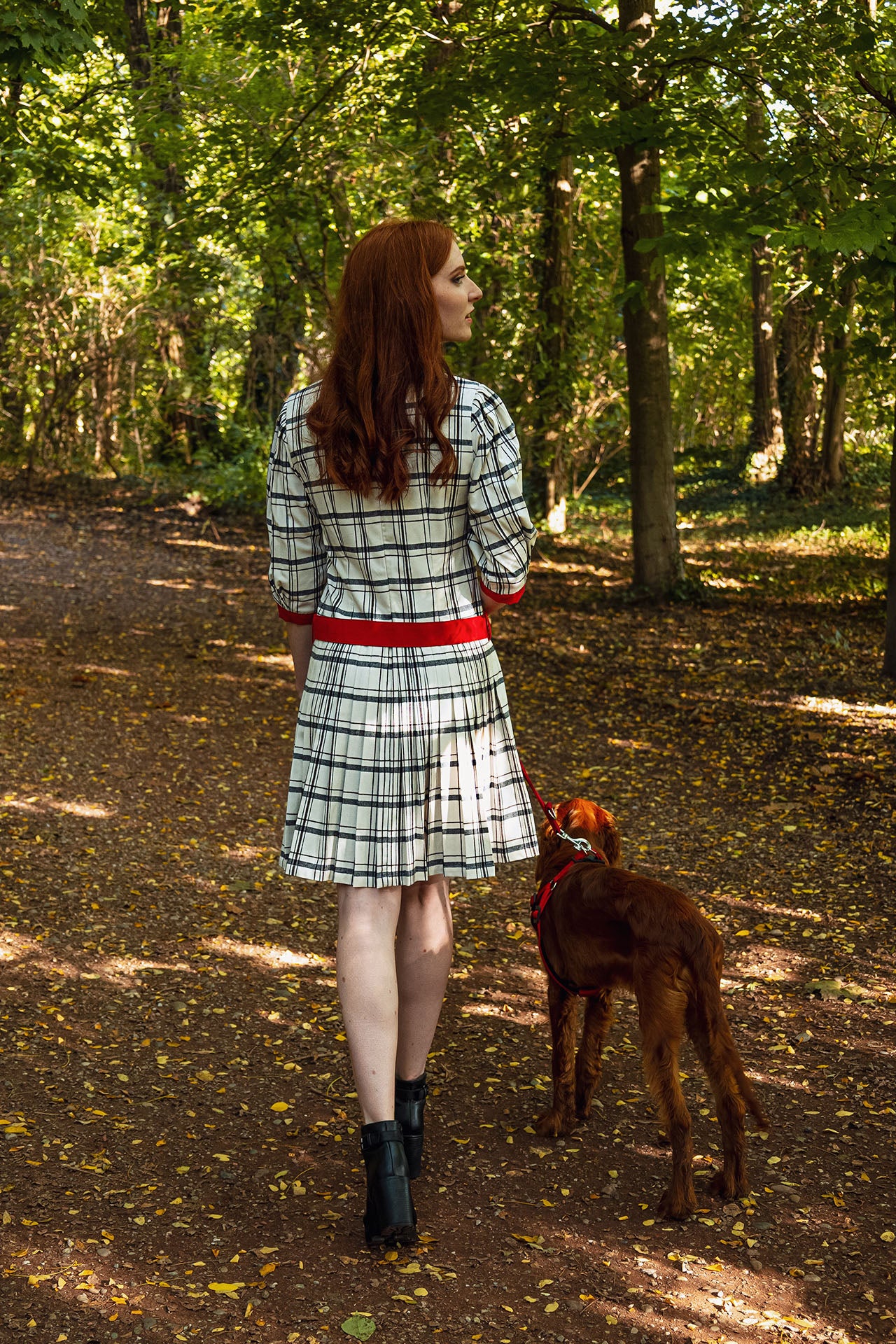 Robe en tartan de laine : Gladys