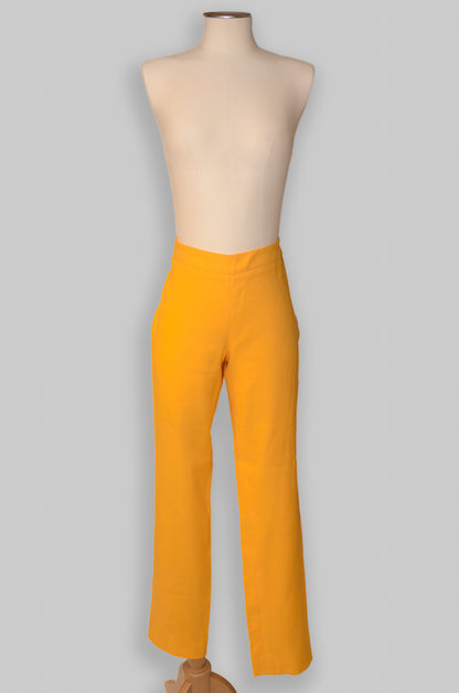 Pantalon en lin et viscose : Céleste