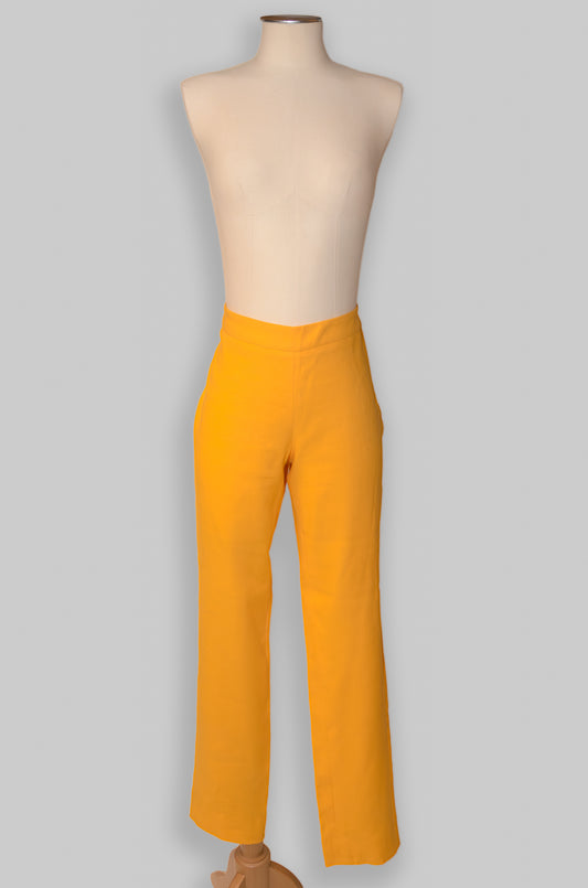 Pantalon en lin et viscose : Céleste