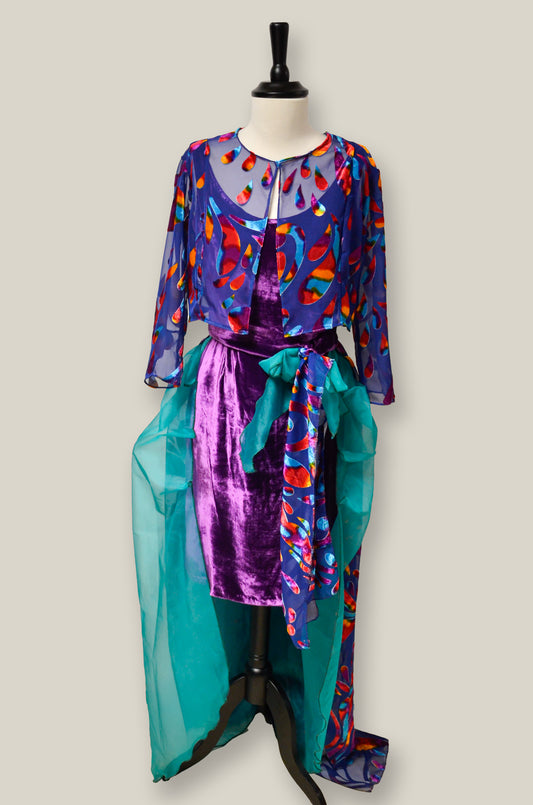 Robe de soirée en velours de soie : Aurore