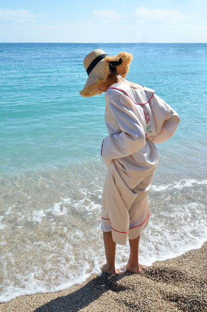 Pyjame de plage en soie : Charlotte