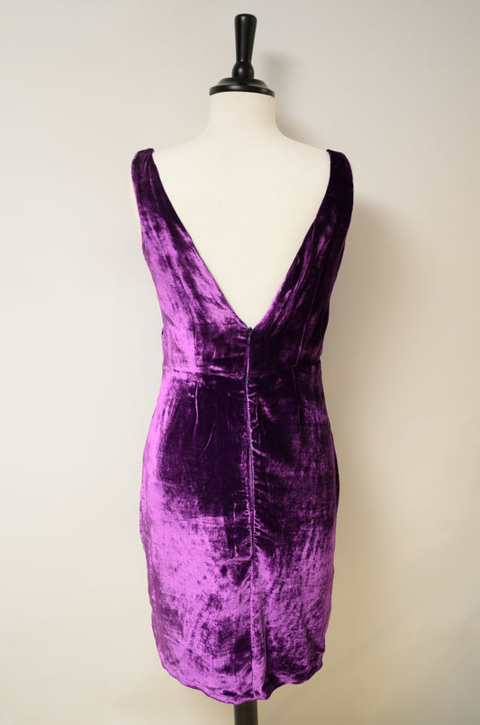Robe fourreau en velours de soie : Aurore