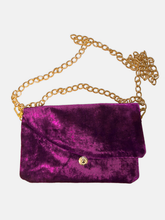 Pochette en velours de soie