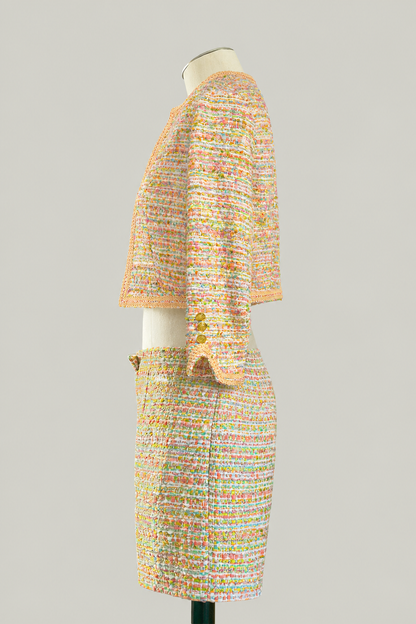 Tailleur en tweed Myriam, vue de profil