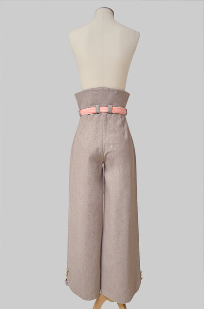 Pantalon large en coton et laine : le Ponant