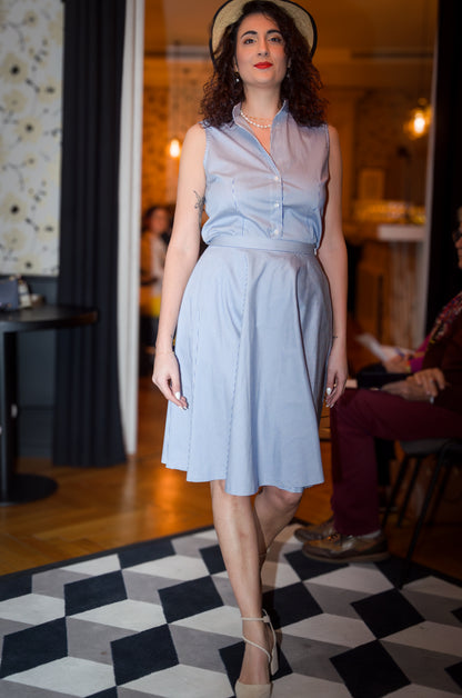 Chemisier en coton : Azur