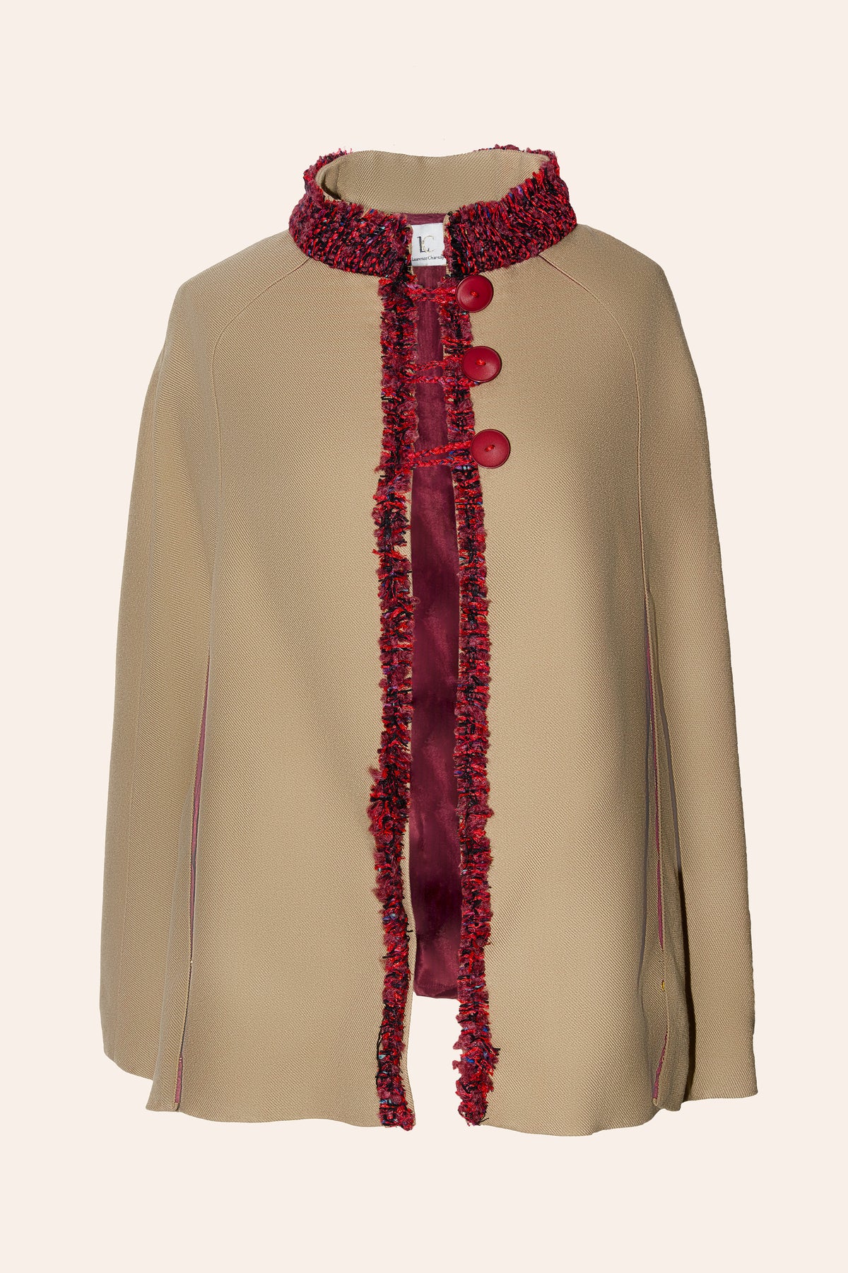 Cape en laine et tweed : Illari