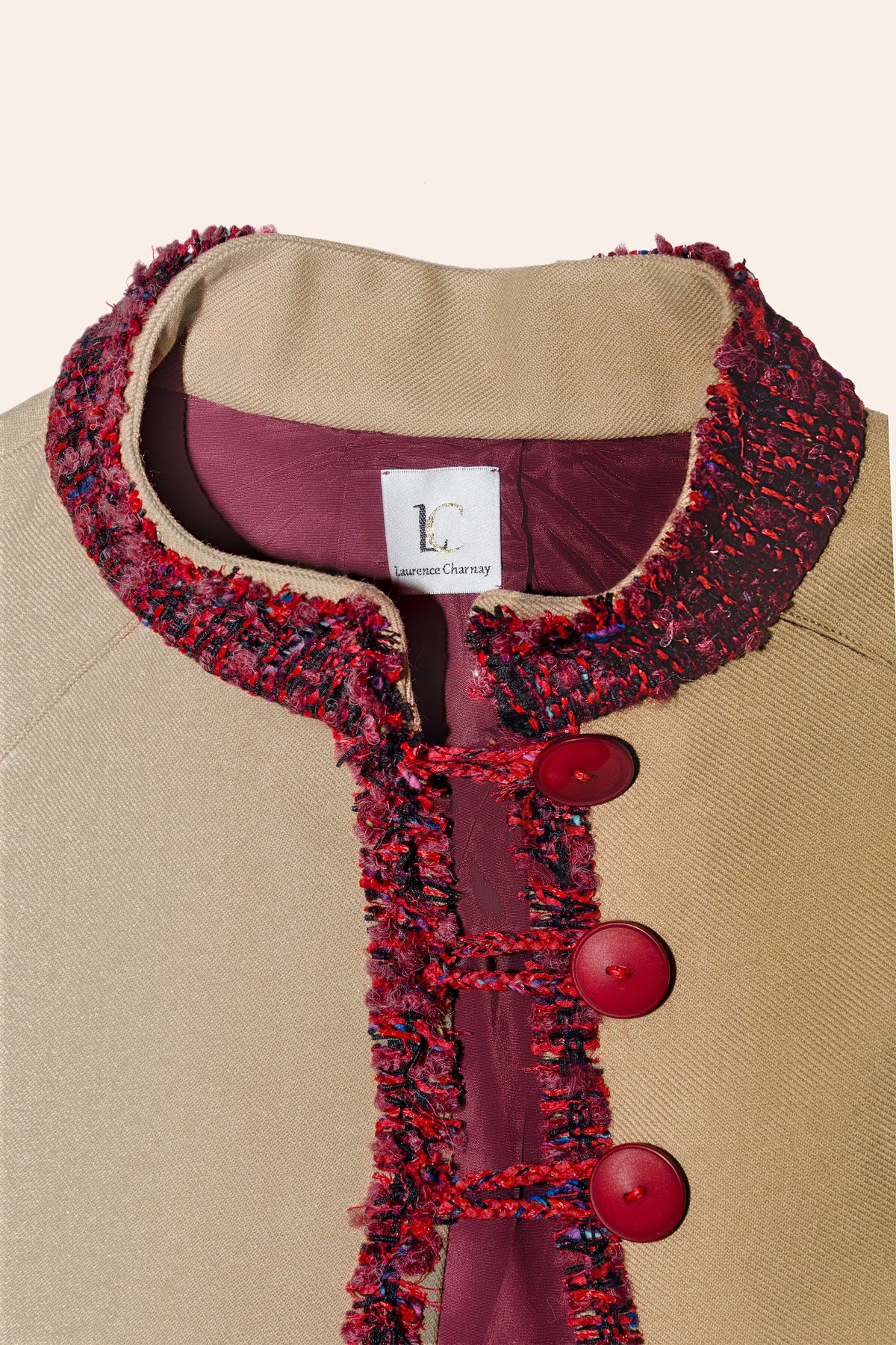 Cape en laine et tweed : Illari