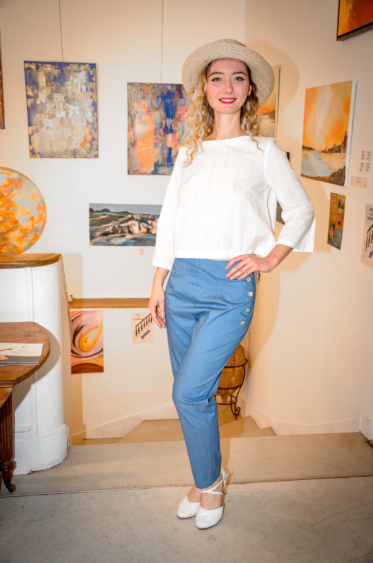 Pantalon Vesper et chemisier Myra vus de face