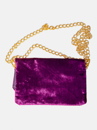 Pochette en velours de soie