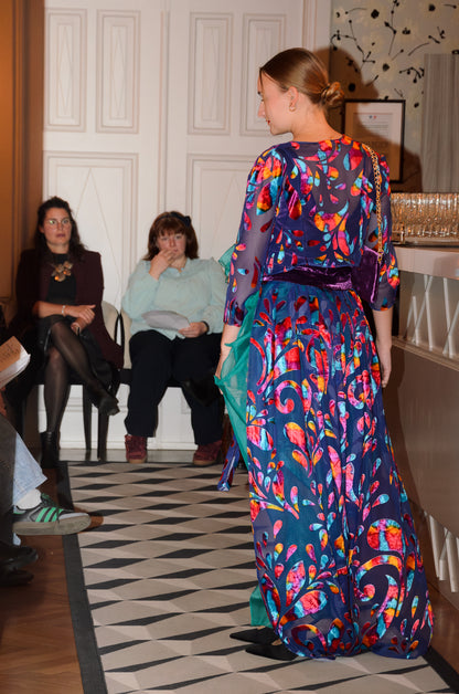Robe de soirée en velours de soie : Aurore