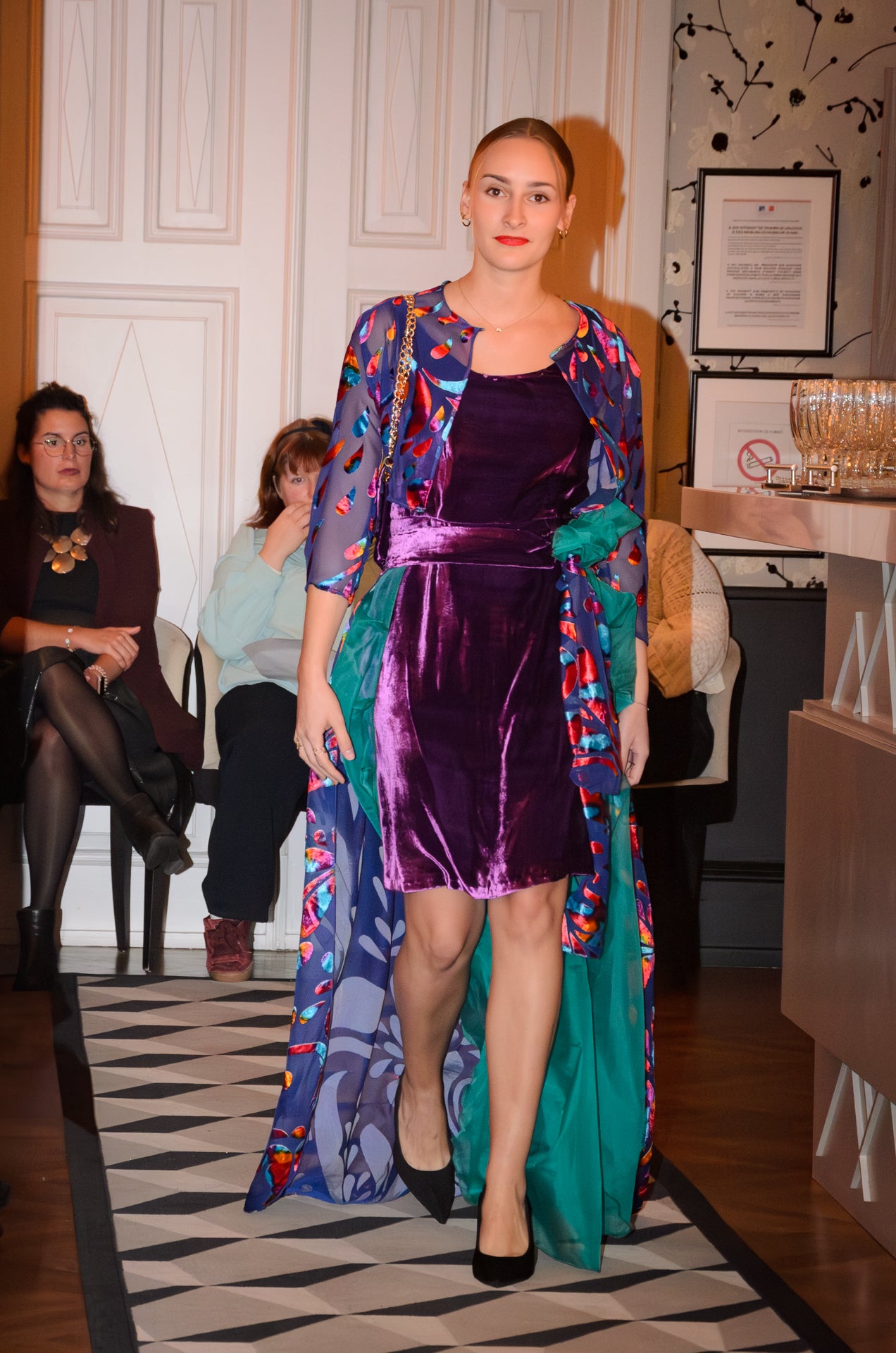 Robe de soirée en velours de soie : Aurore