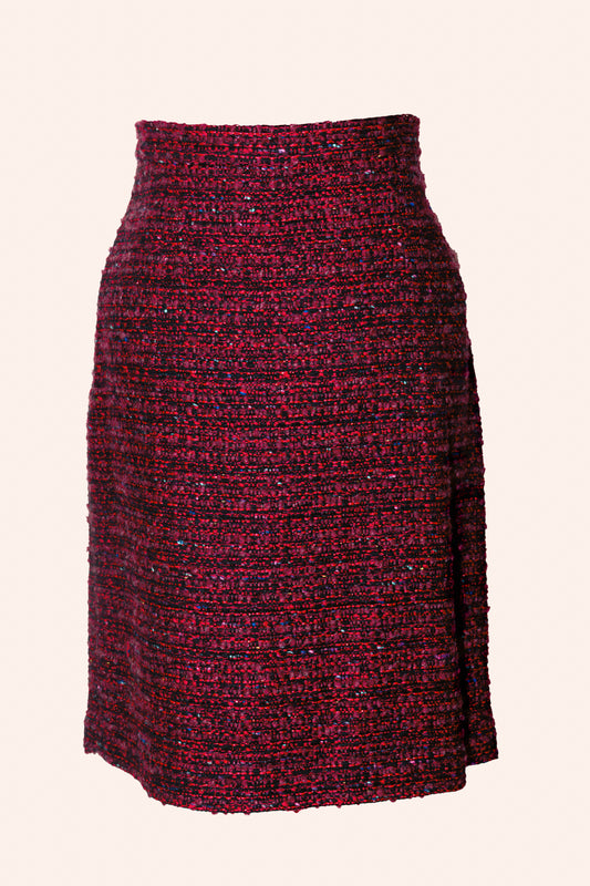 Jupe en tweed Mathilde, vue de face