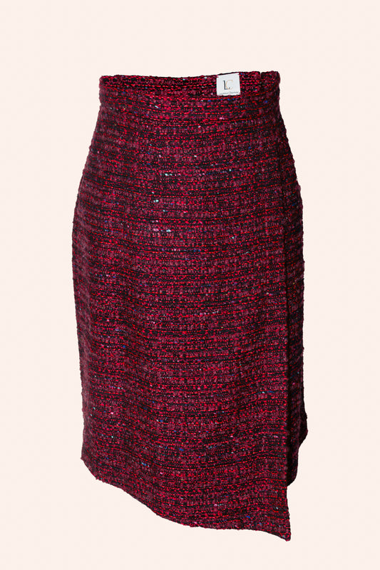 Jupe en tweed Mathilde, vue de face