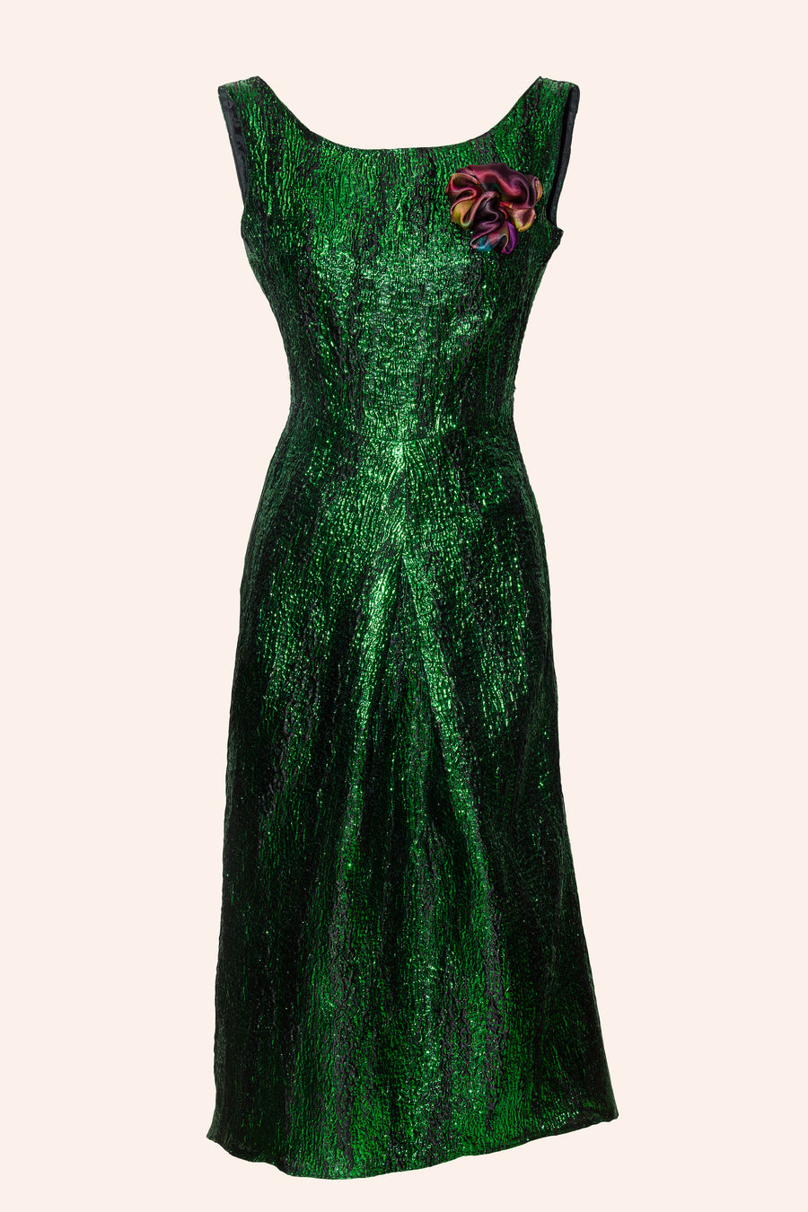 Robe fourreau verte Esmeralda