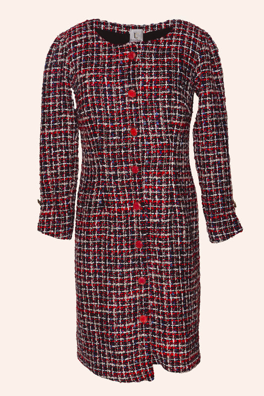 Robe en tweed rouge : Nieves
