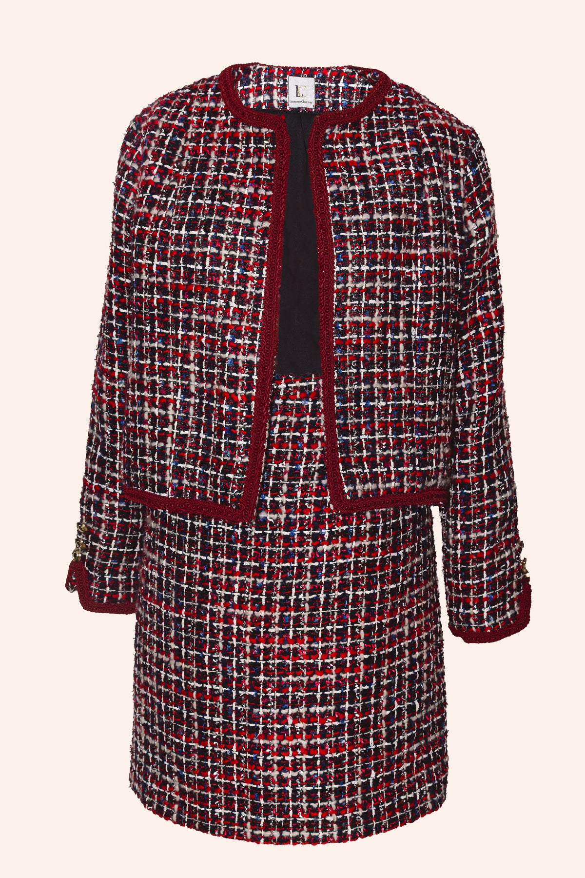 Tailleur en tweed rouge : Wara