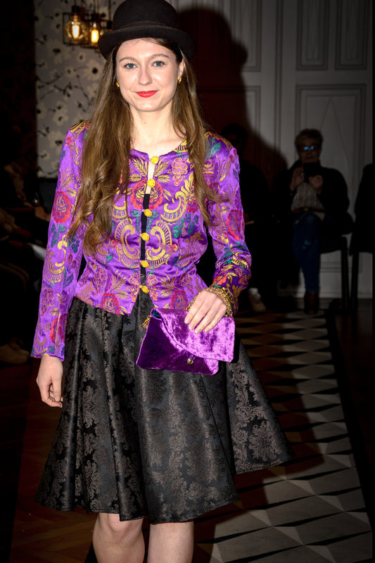 Veste en brocart violet : Sumaq