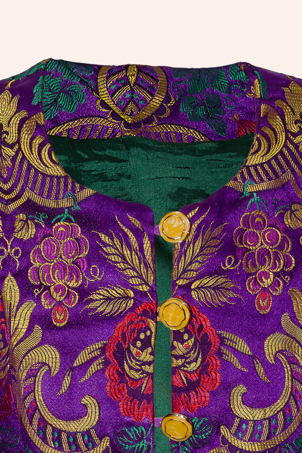 Veste en brocart violet : Sumaq