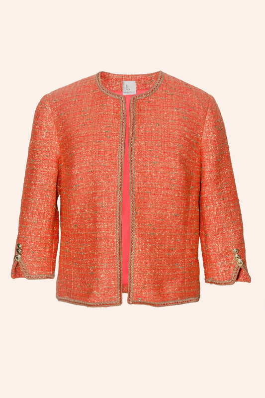 Veste en tweed orange : Luz